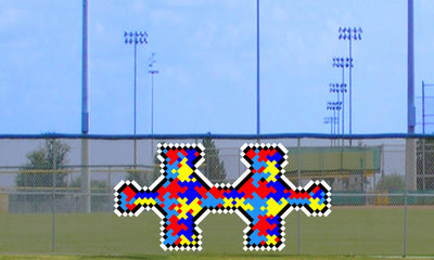 6' x 8' Autism Awareness Double Puzzle Piece