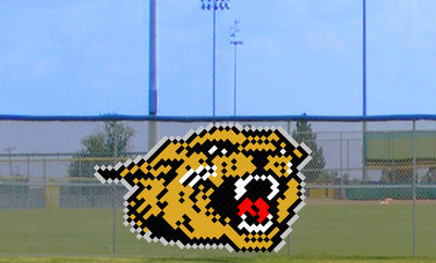 6' x 9' Growling Cat with Outline