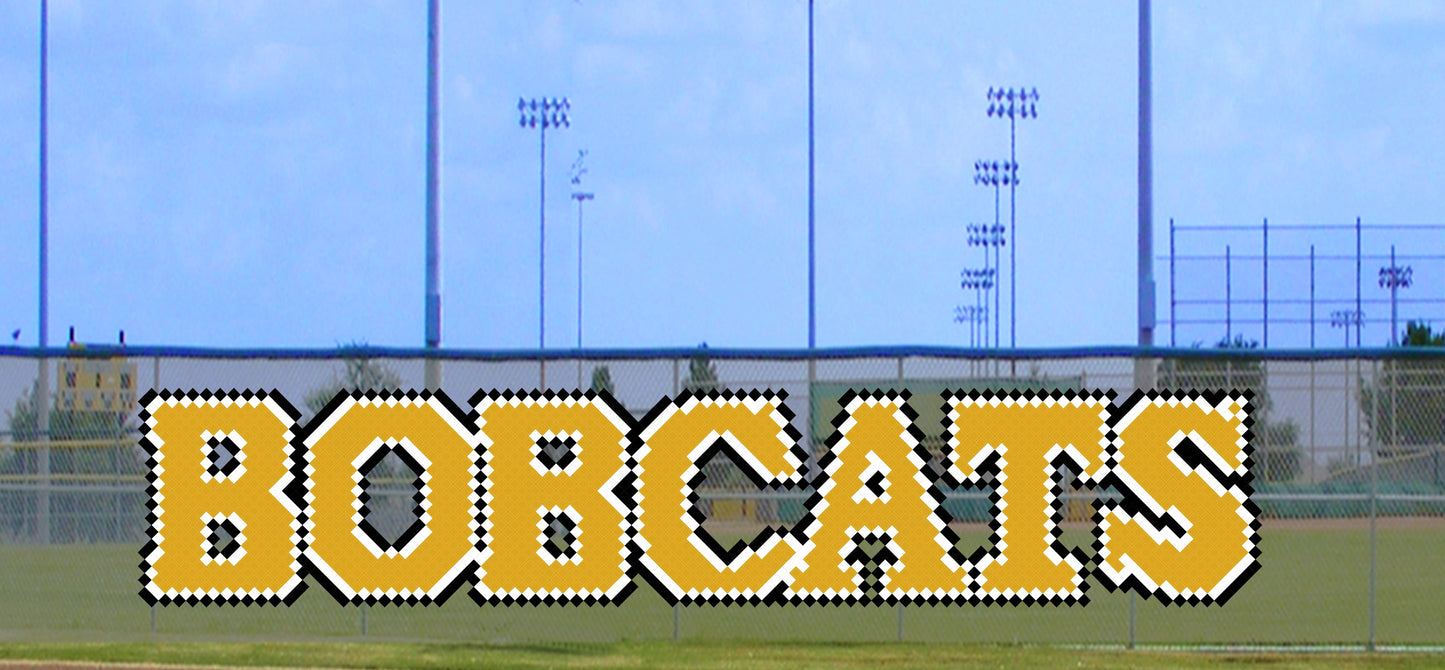 5' x 19' Bobcats Letters