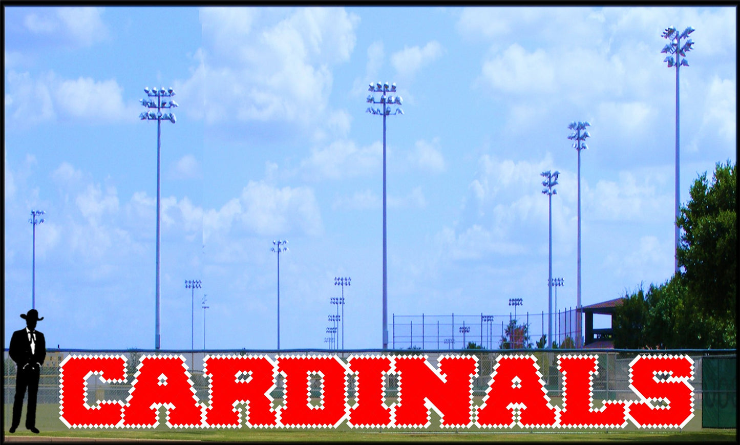 4' x 30' Cardinals Letters - 2 Colors
