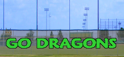 4' x 28' Go Dragons Letters