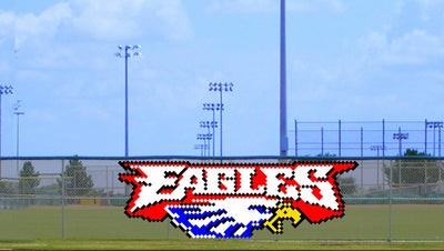 6' Eagles Stacked Design 3 Colors