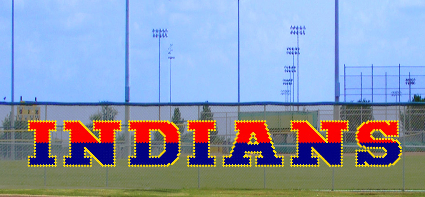 5' x 33' Two-Tone Indians (One Outline)