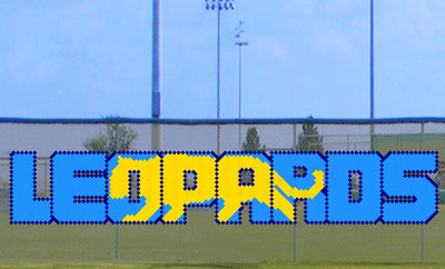 5' x 24' Leopards Letters with Silhouette