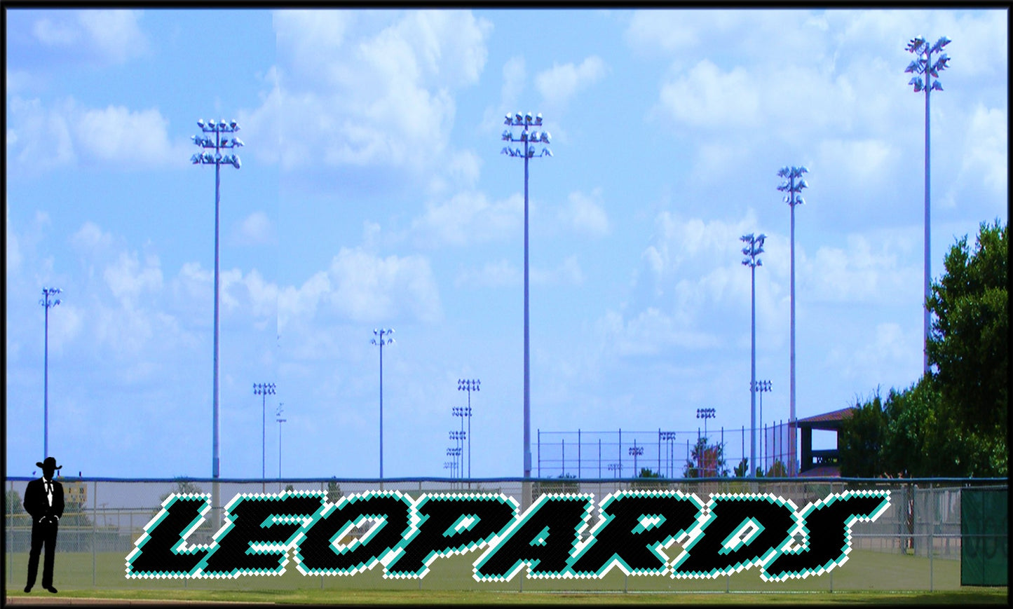 4' x 30' Italic Leopards Letters