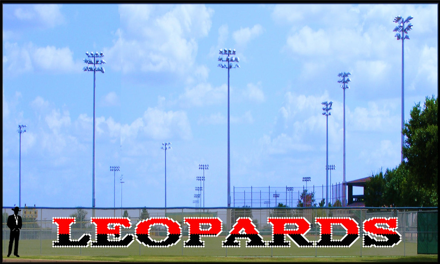 4' x 35' Two-Tone Leopards Letters