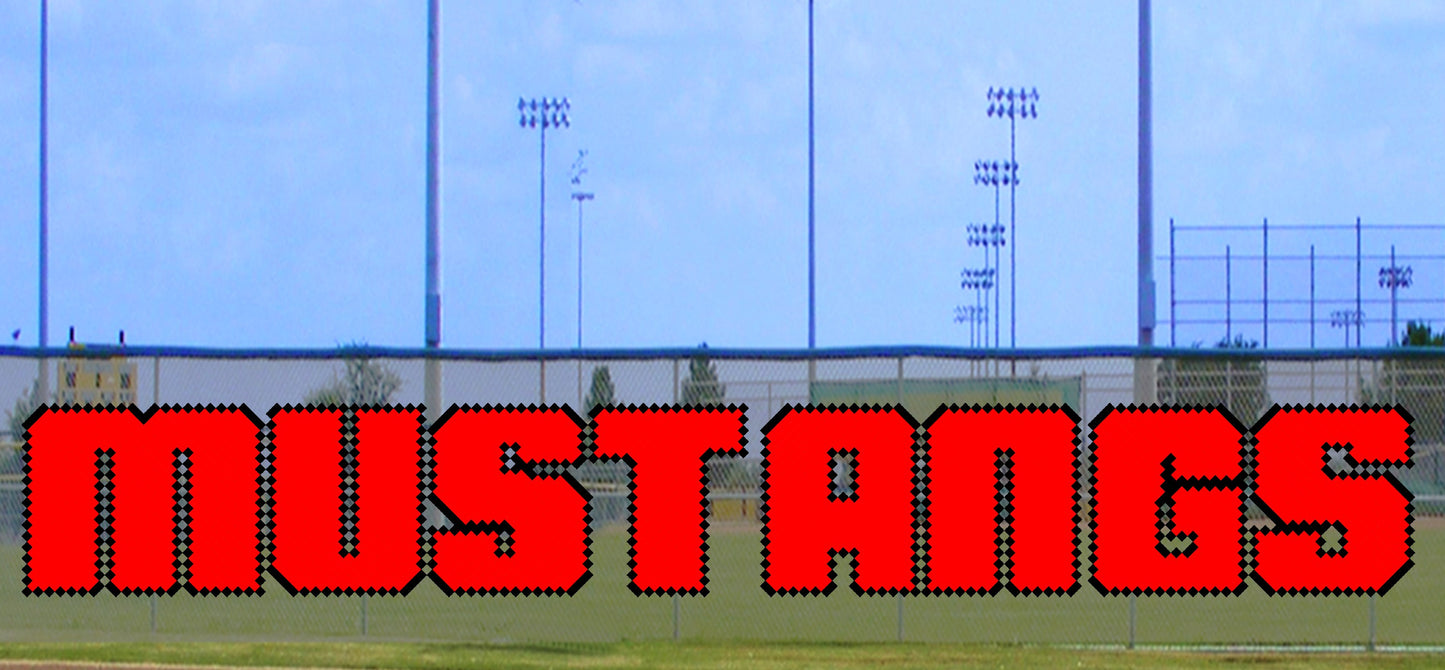 5' x 30' Bold Mustangs Letters