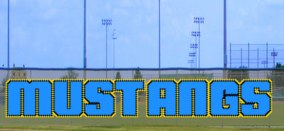 5' x 30' Bold Mustangs Letters - 3 COLORS