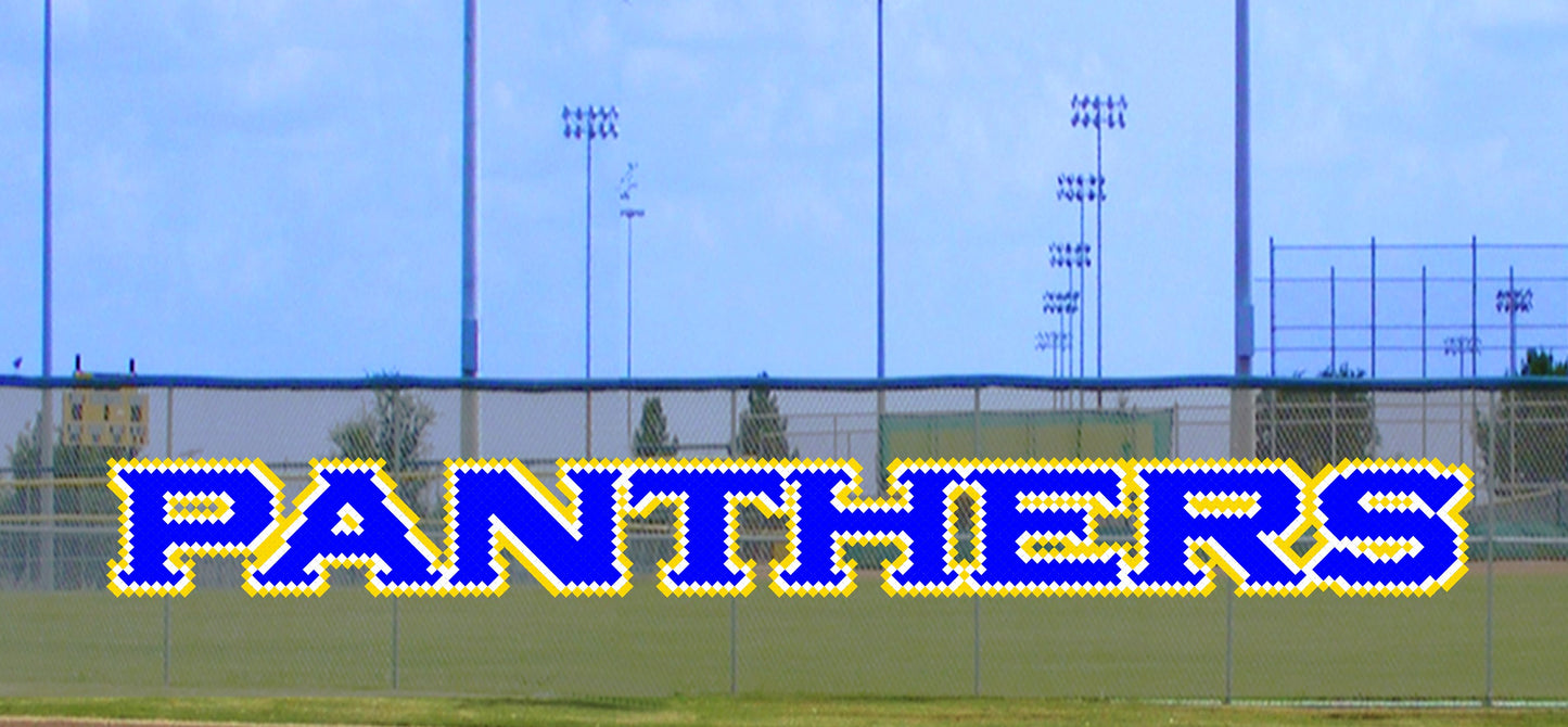 4 x 28' Panthers Letters - 3 Colors
