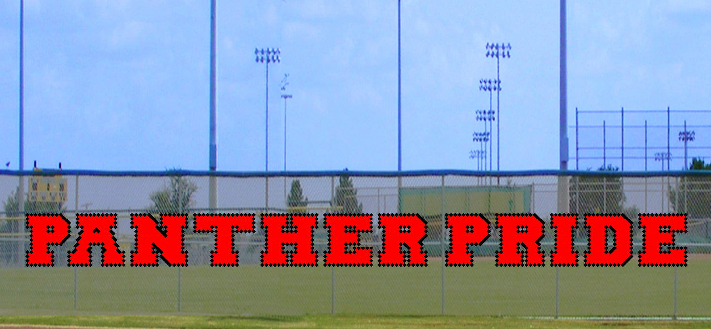 4' x 38' Panther Pride Two-Tone Letters