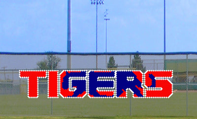 4' x 19' Tigers Letters with Silhouette