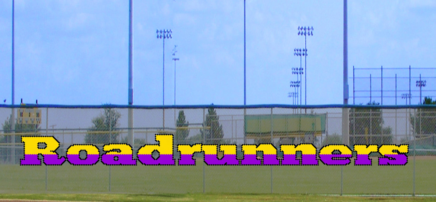6' x 50' Two-Tone Roadrunner Letters