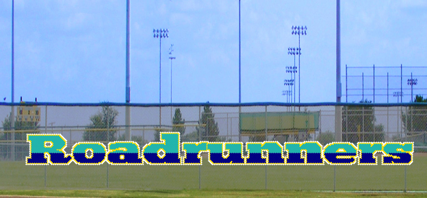 6' x 50' Two-Tone Roadrunners with Double Outline