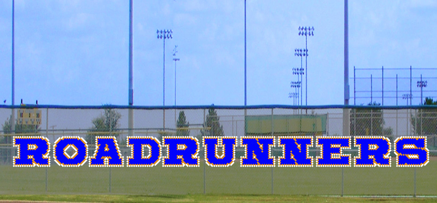 4' x 45' Bold Roadrunners Letters