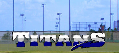 6' x 28' Three-Tone Titans Letters