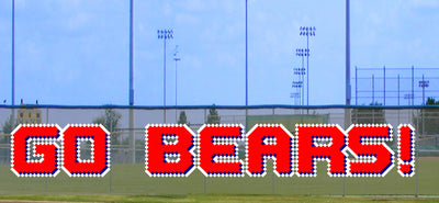 4' x 28' Go Bears - 3 Colors