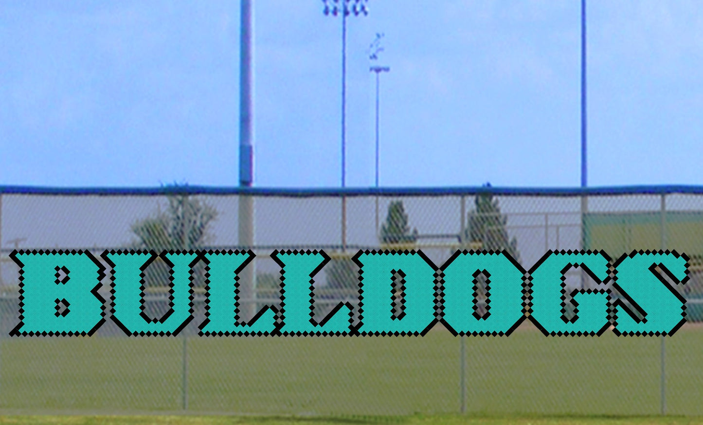 4' x 25' Bulldogs Letters - 2 Colors