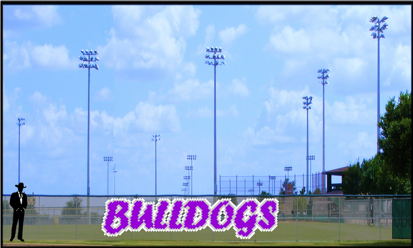 5' Bulldogs Script Letters