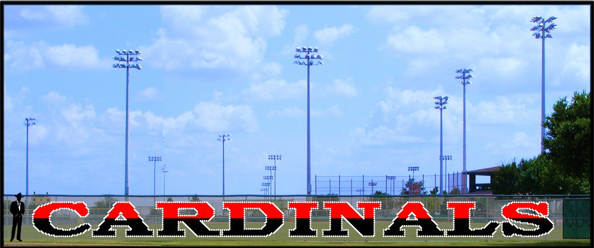 Cardinal Letter R 6' x 72 Large Two-Tone Cardinals Letters – Put-In-Cups