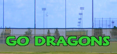 4' x 34' Go Dragons Letters