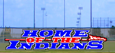 6' x 25' Stacked Home Of The Indians