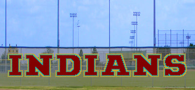 5' x 34' Bold Indians Letters