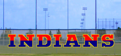 5' x 33' Two-Tone Indians (One Outline)